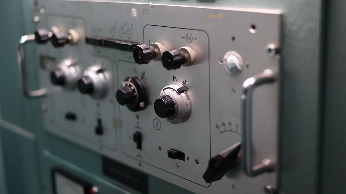 fire alarm control panel close up