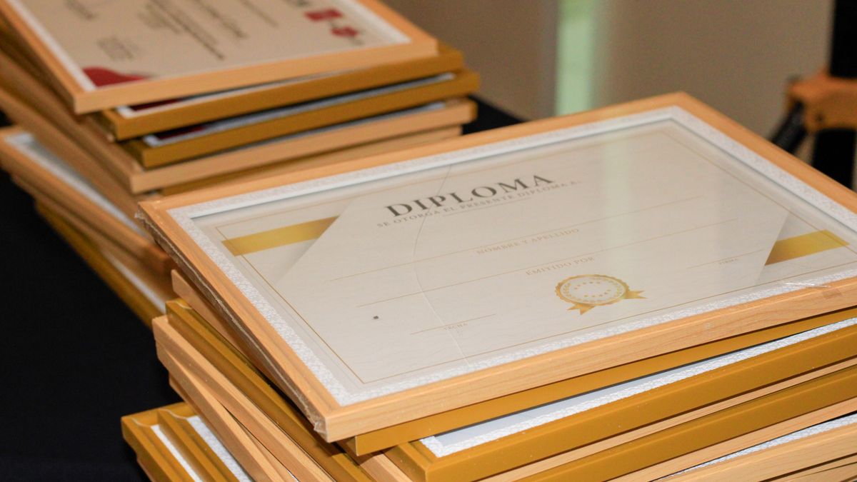 certificate diploma desk paperwork