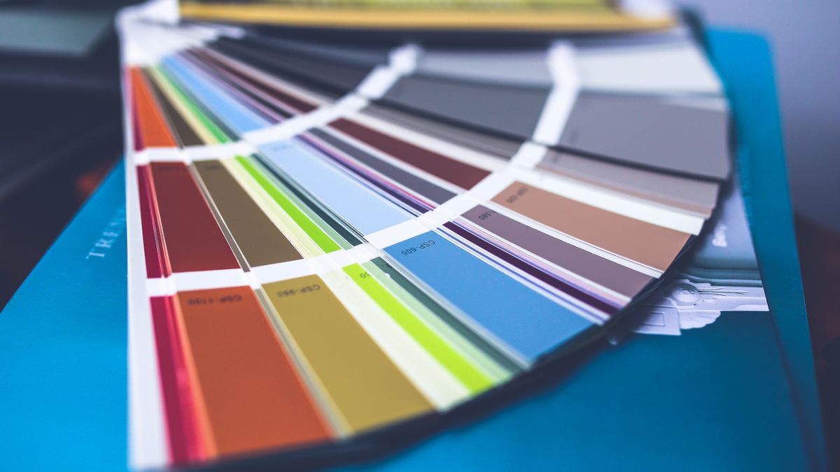 colorful paint palette swatches