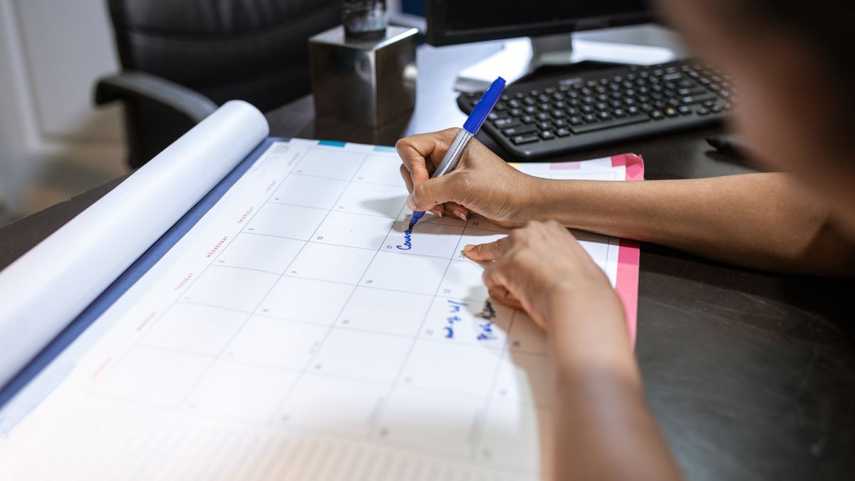 study planner calendar schedule desk