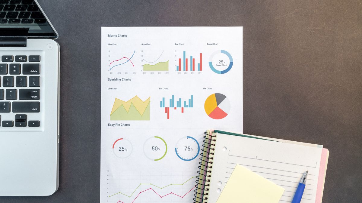 exam statistics chart documents desk