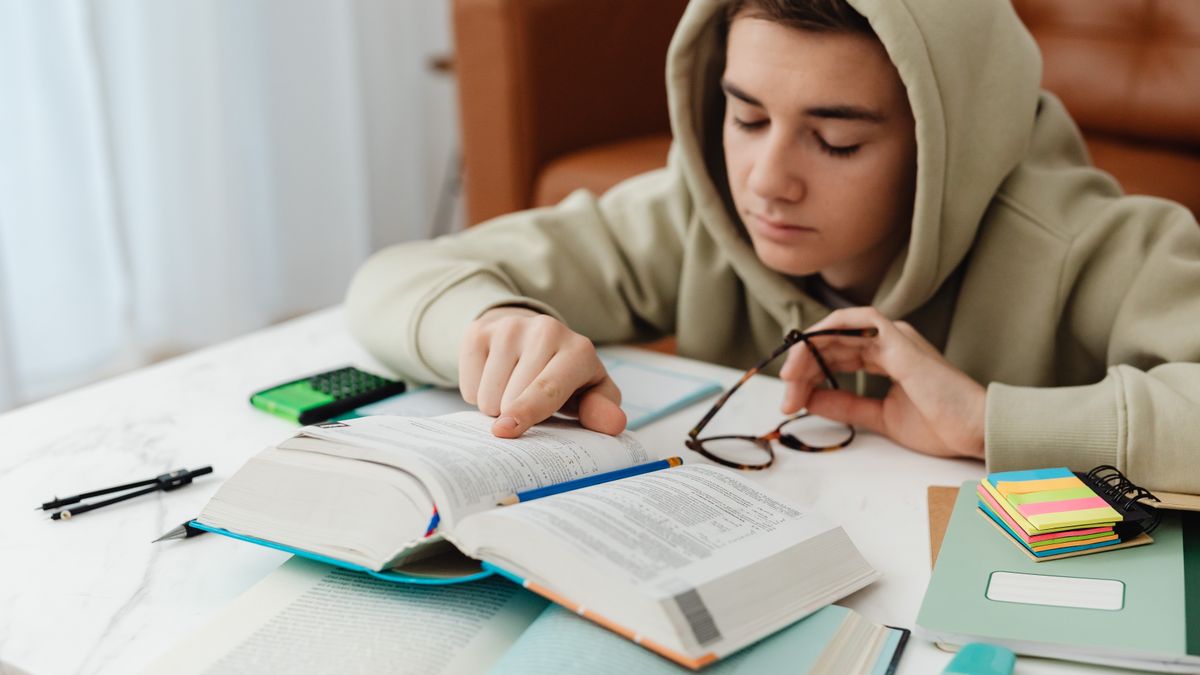 textbooks calculator desk study