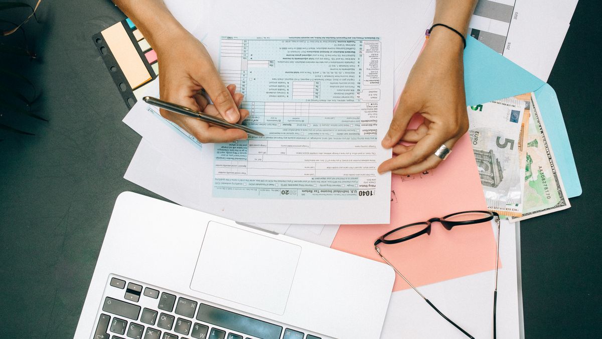 accountant office documents desk