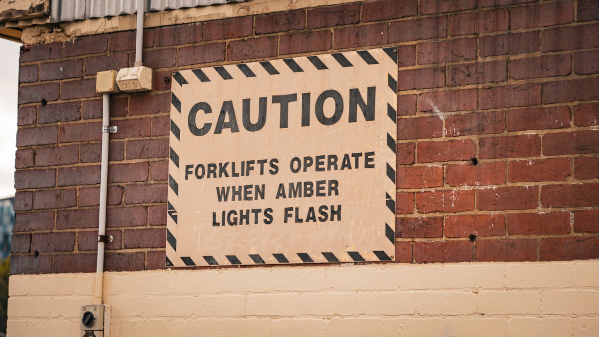 safety helmet warning sign factory