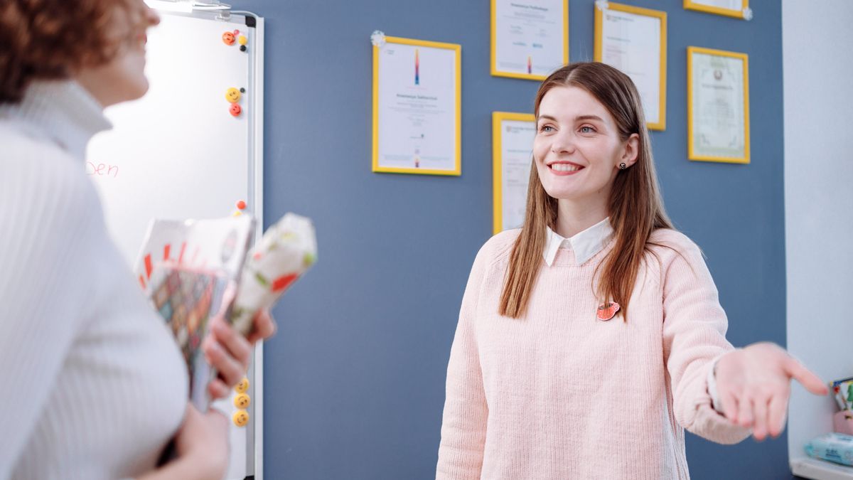 woman smiling certificate success