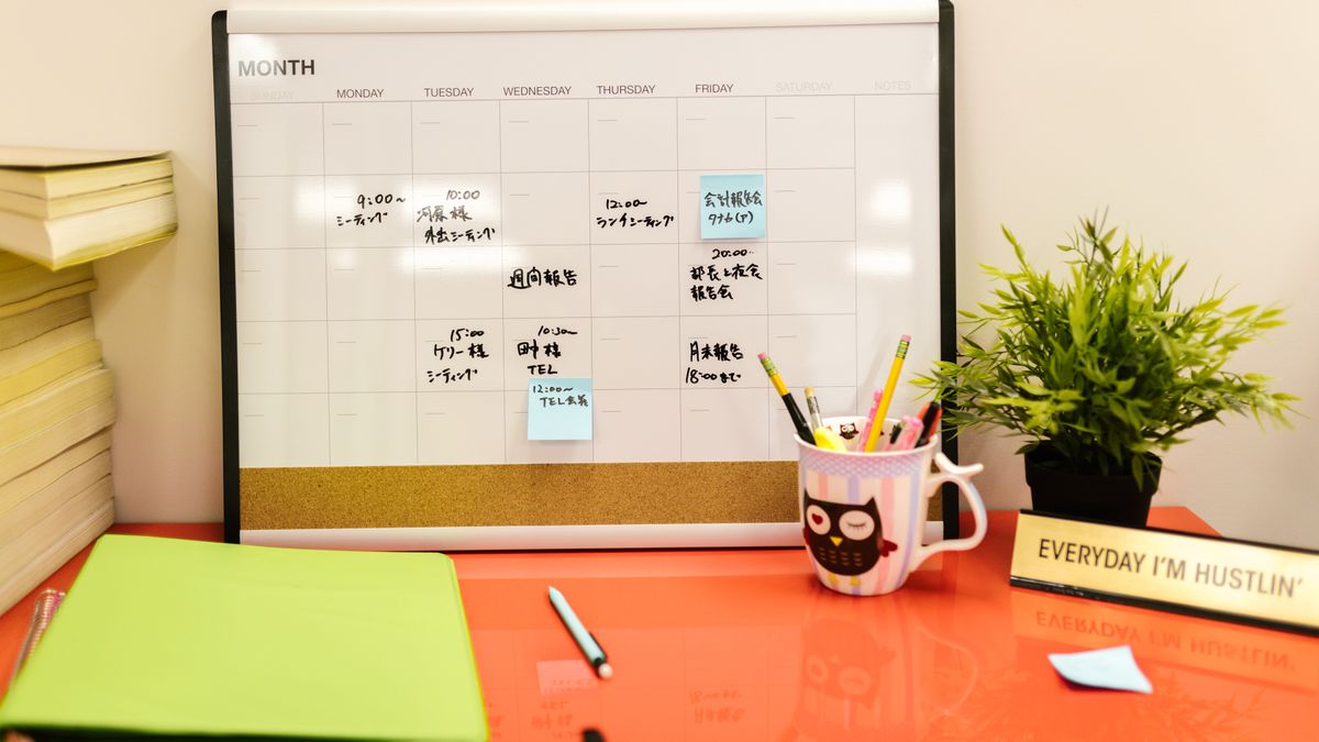study planner calendar desk schedule