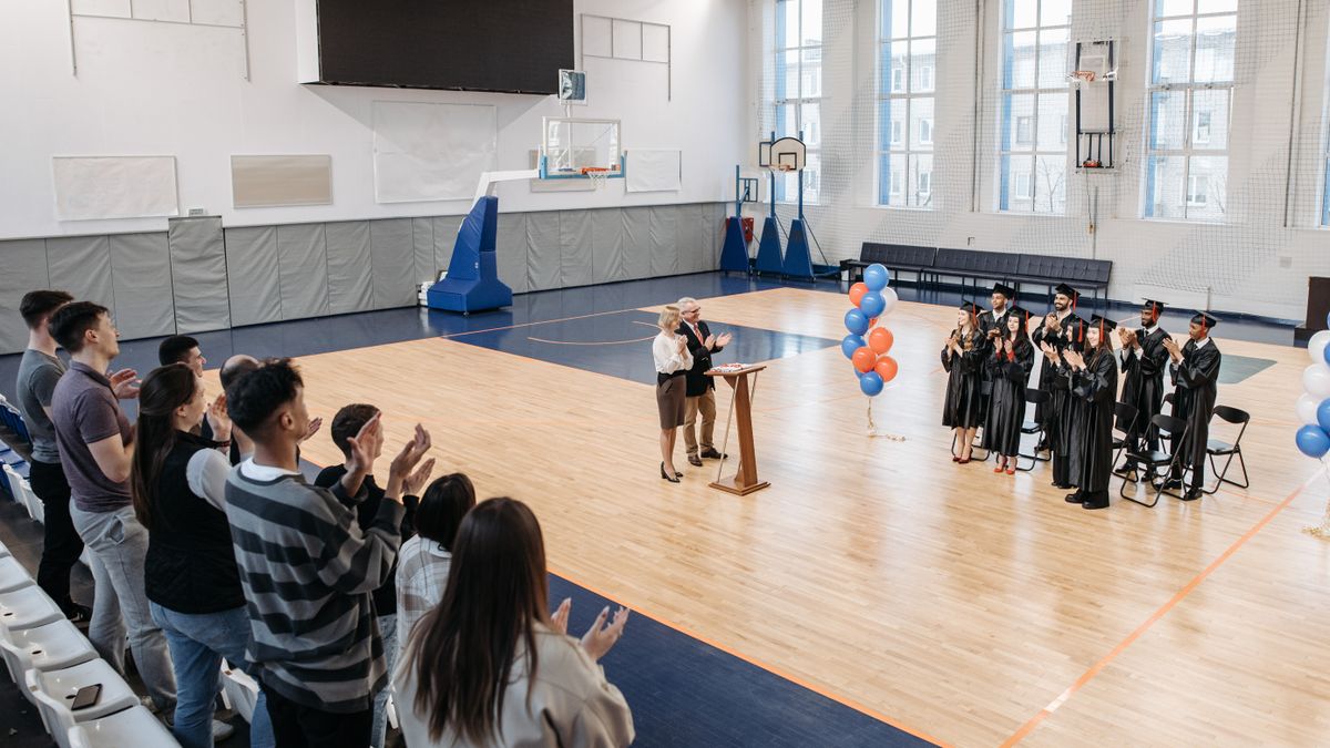 school gymnasium evacuation shelter