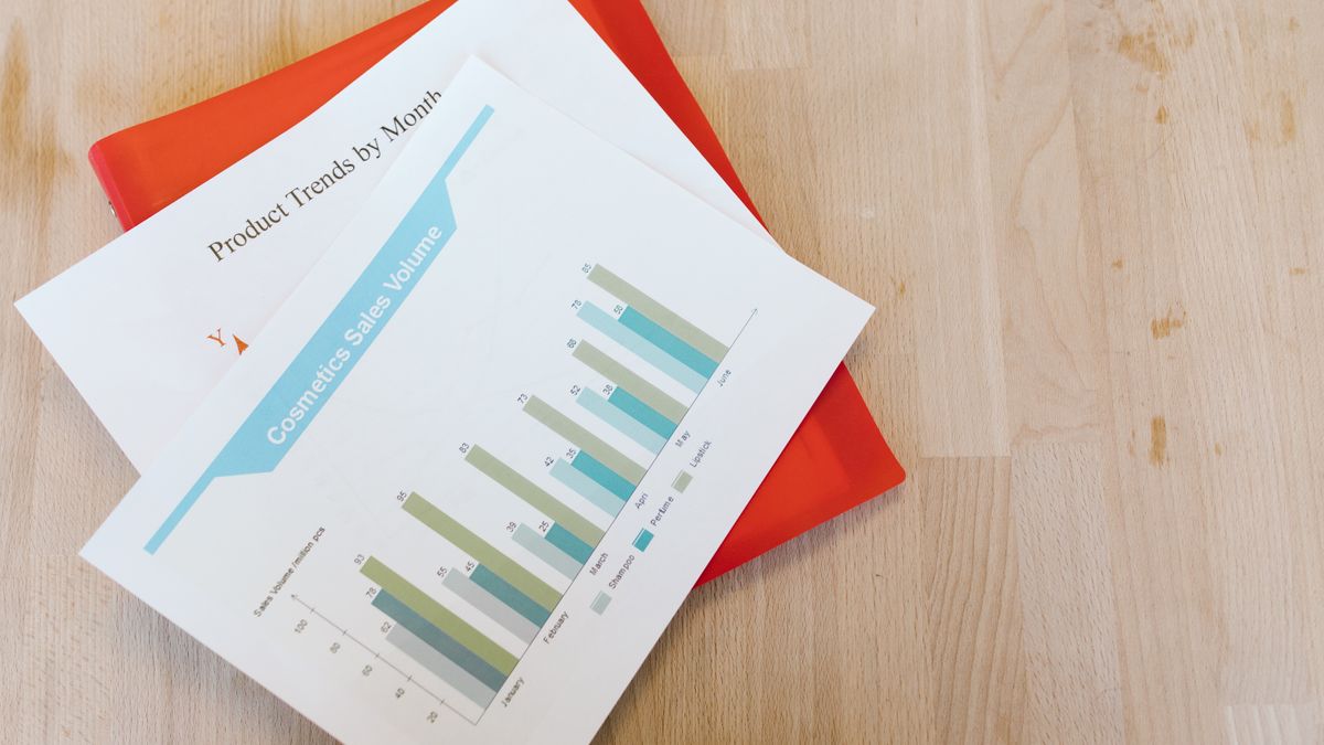 financial report documents on office desk