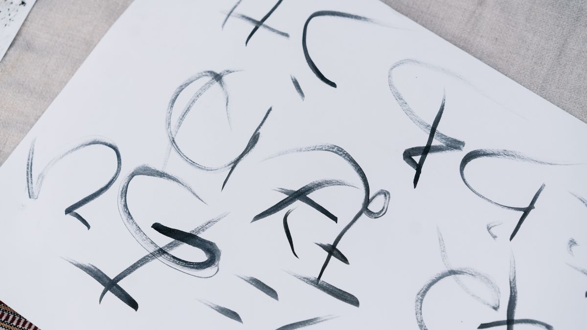 japanese kanji characters written on paper